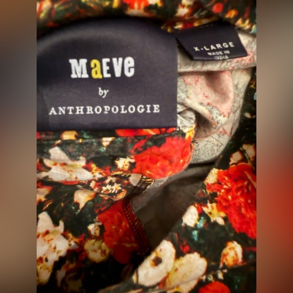 Anthropologie. Maeve Long Sleeve Floral Print Turtleneck. Size XL. - Picture 7 of 12